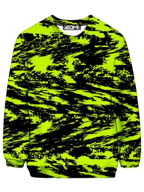 Black Lime Bolt Glitch Sweatshirt