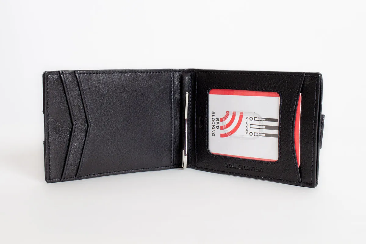 Black Men's Wallet with Money Clip