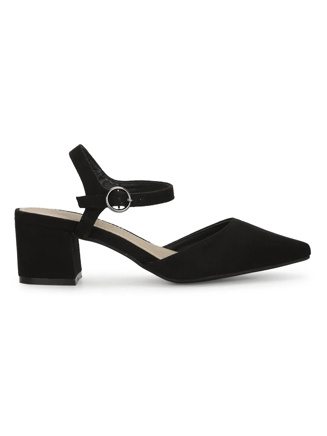 Black Micro Block Heels