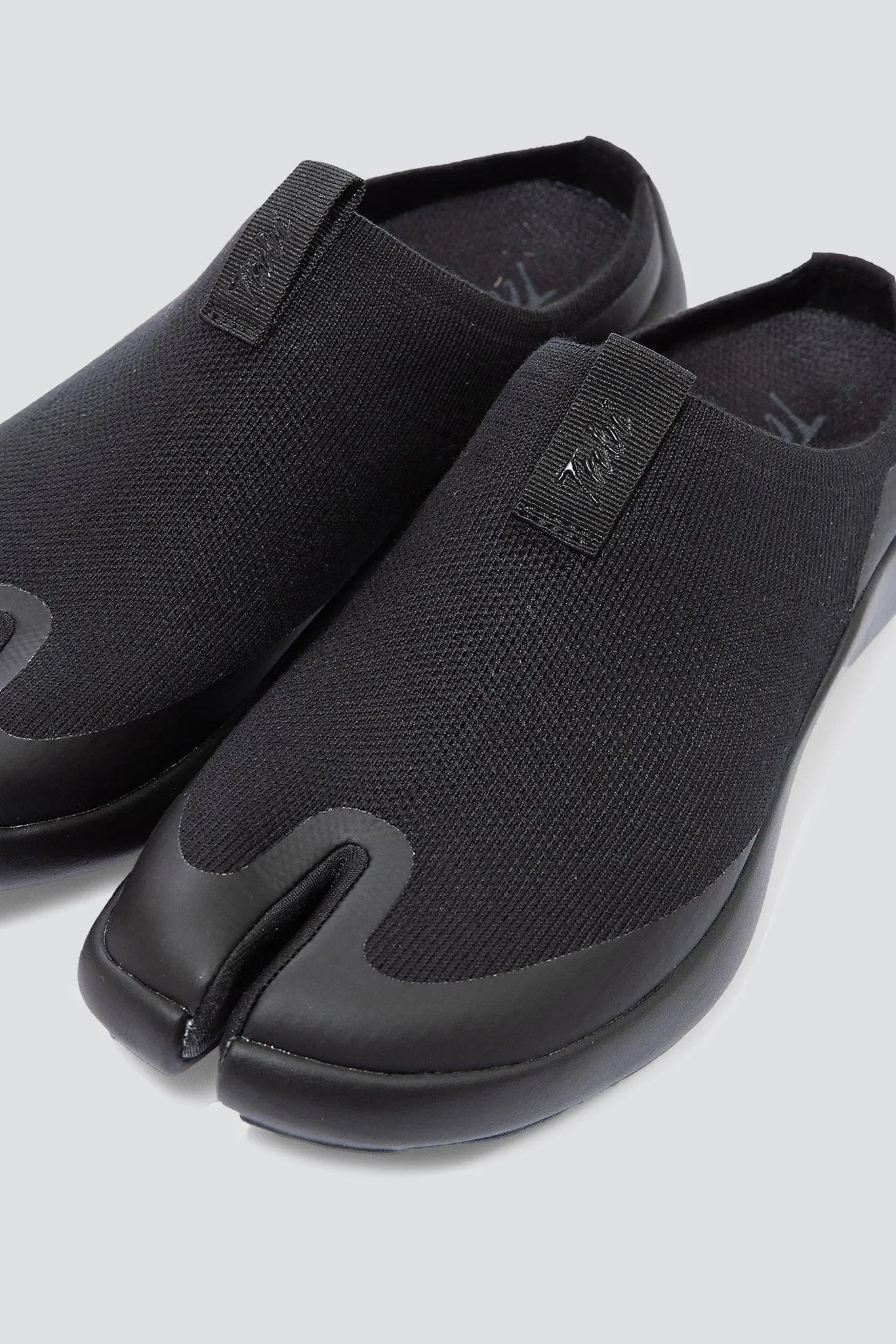 Black Tabi Slip-On Shoes