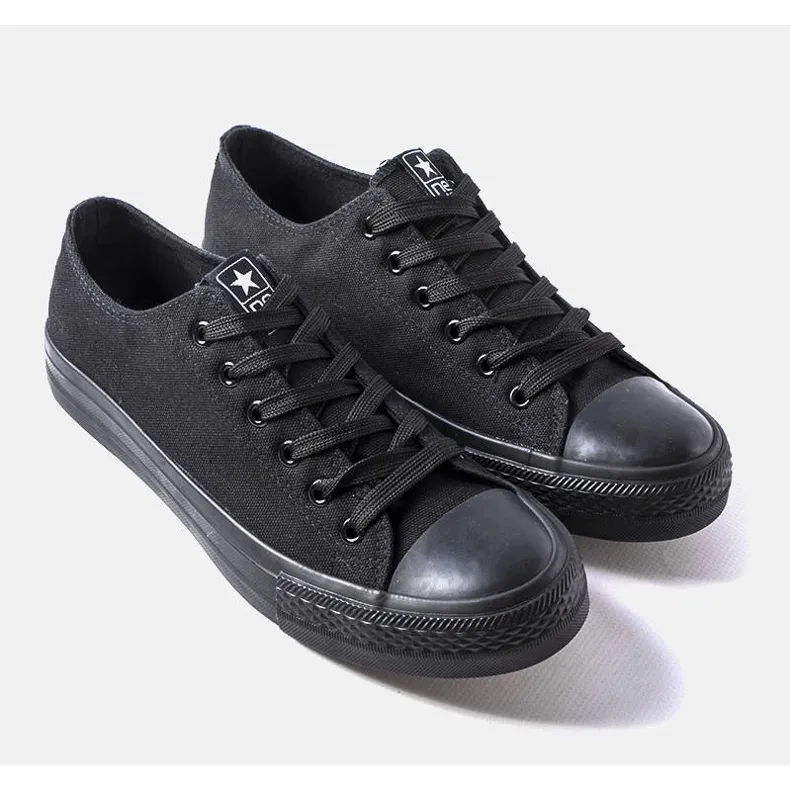 Black textile sneakers from Cristiano