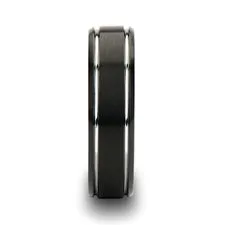 Black Tungsten Carbide Nocturne Band