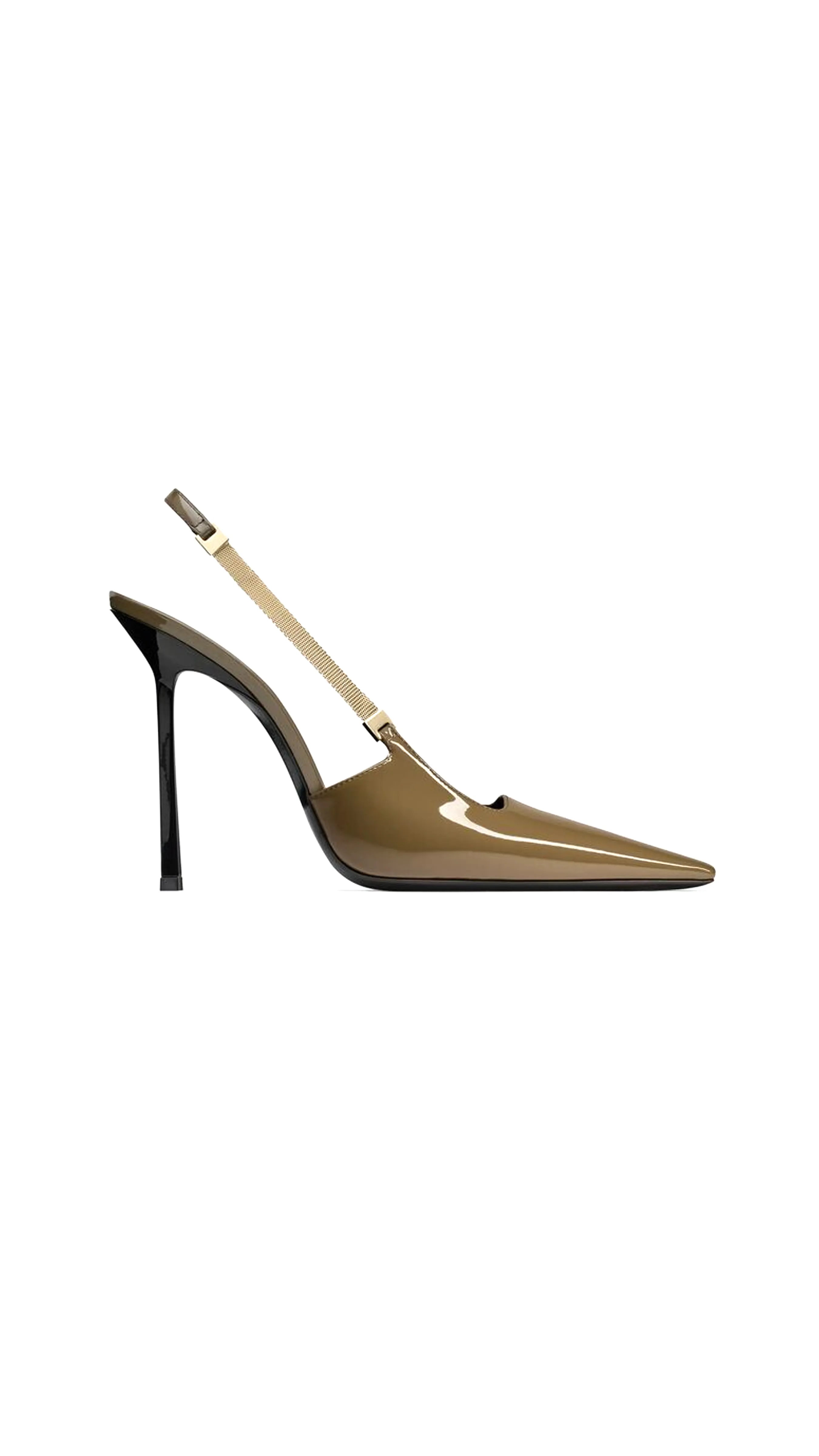 Blake Slingback Patent Leather Pumps - Deep Khaki