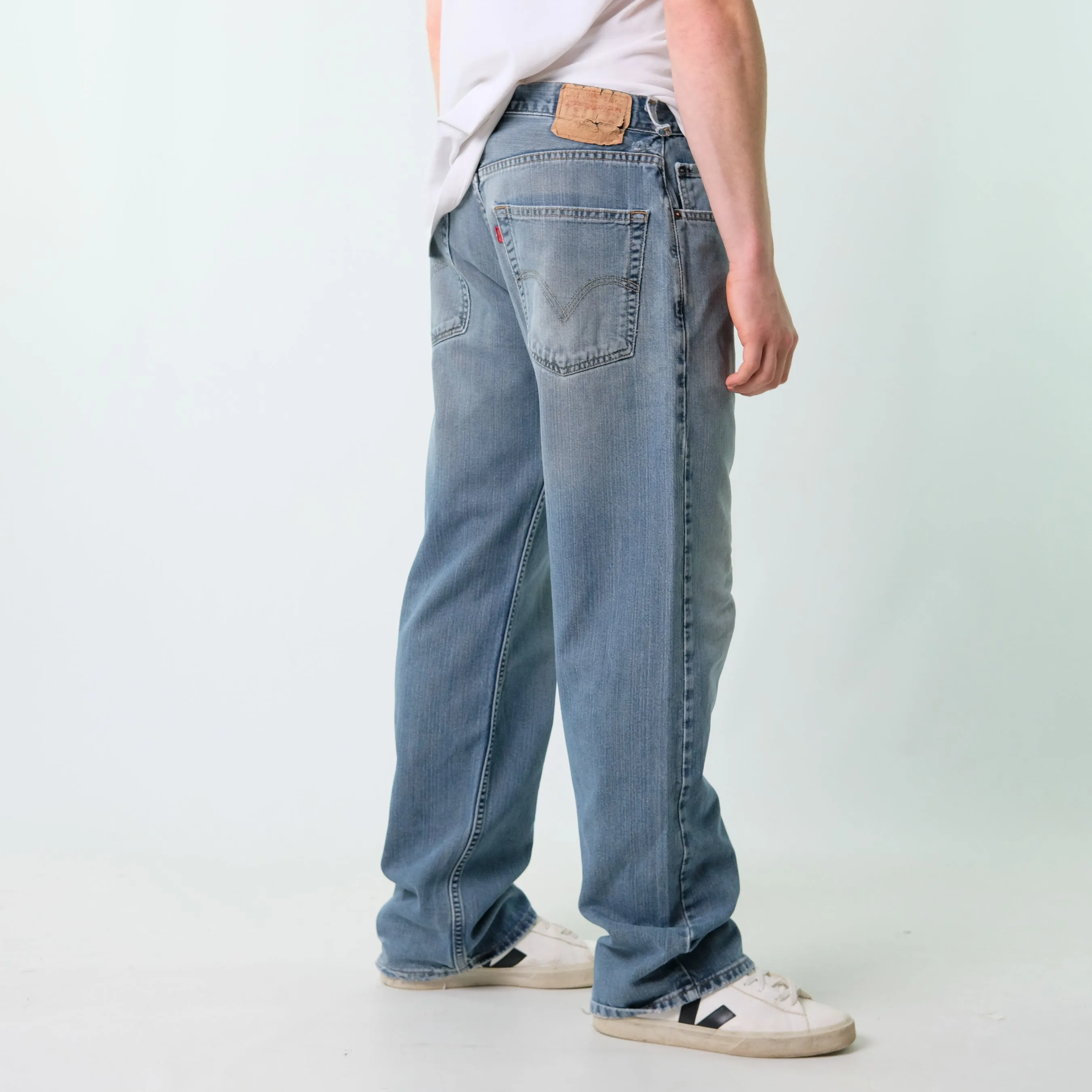 Blue 90s Levi's 569 Denim Jeans Baggy Pants (32x32)