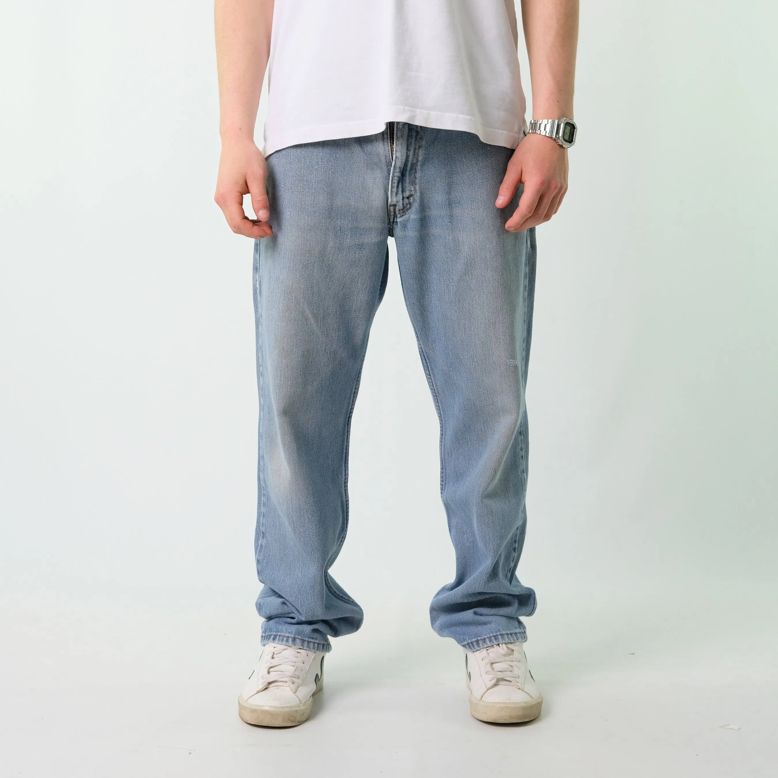 Blue 90s Levi's Denim Jeans Baggy Pants (34x32)