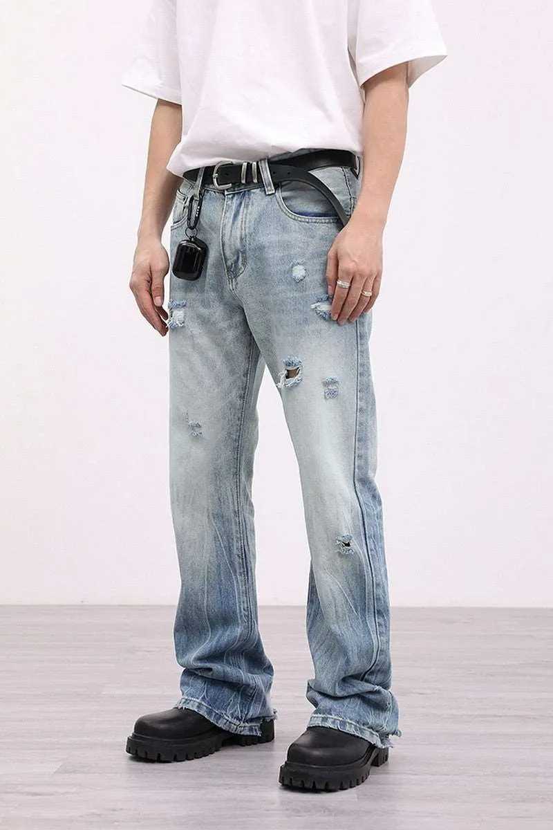 Blue Washed Straight Jeans