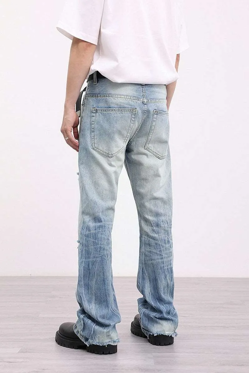 Blue Washed Straight Jeans