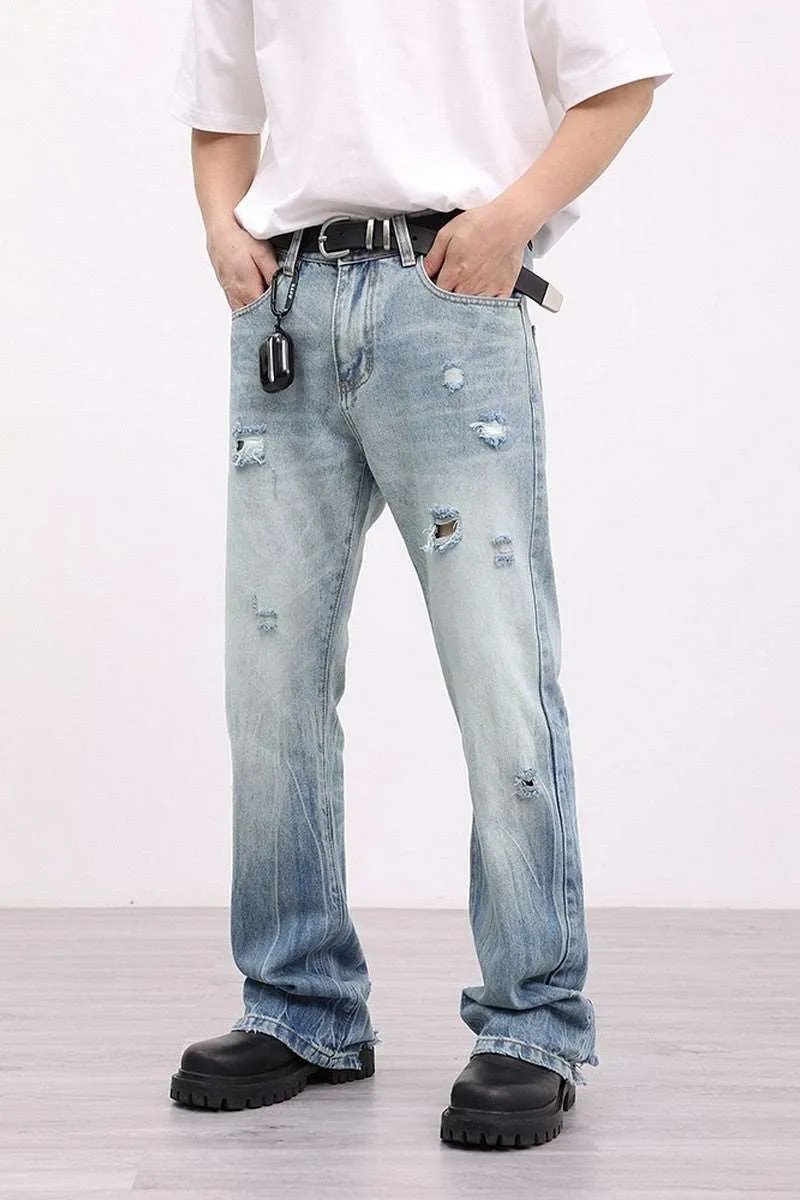 Blue Washed Straight Jeans