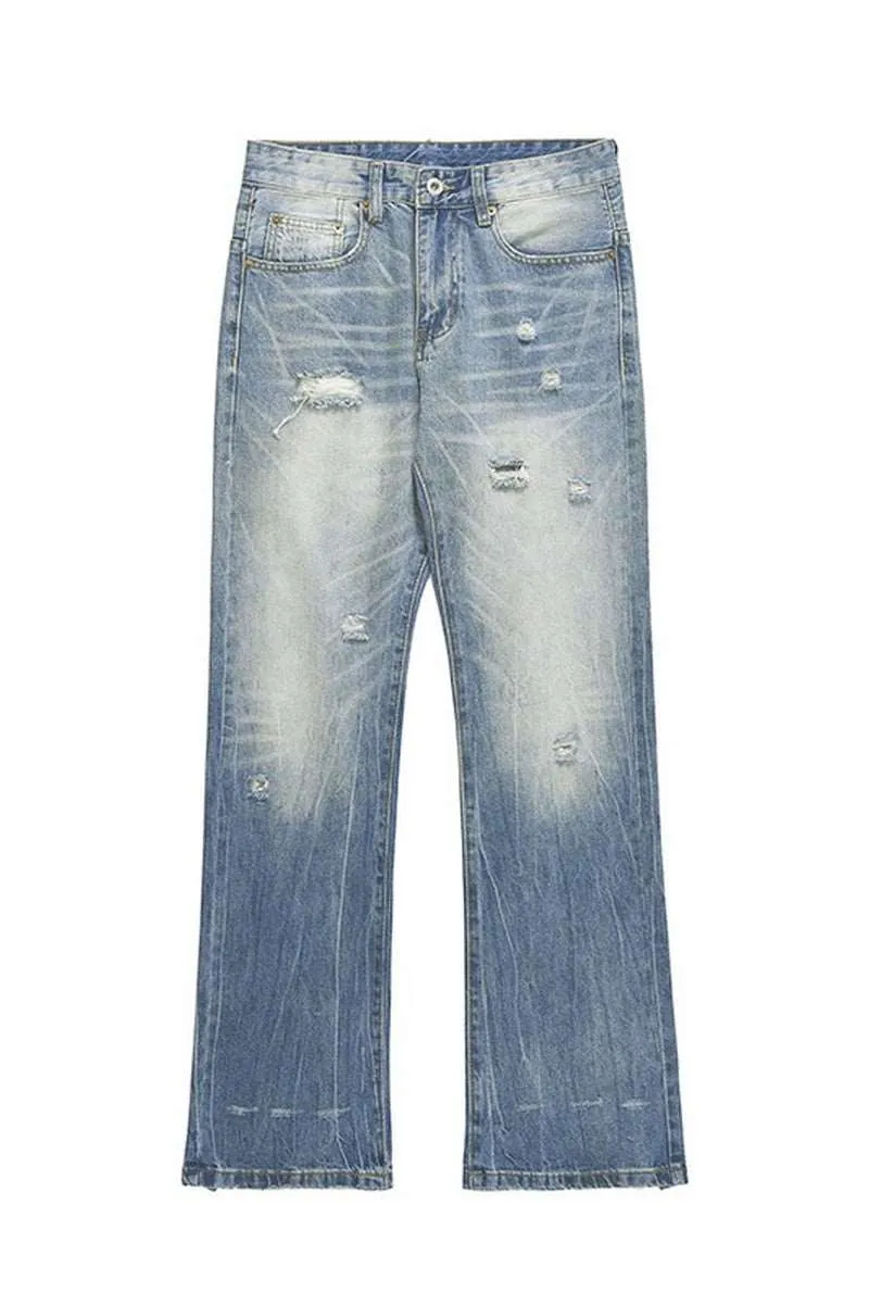 Blue Washed Straight Jeans