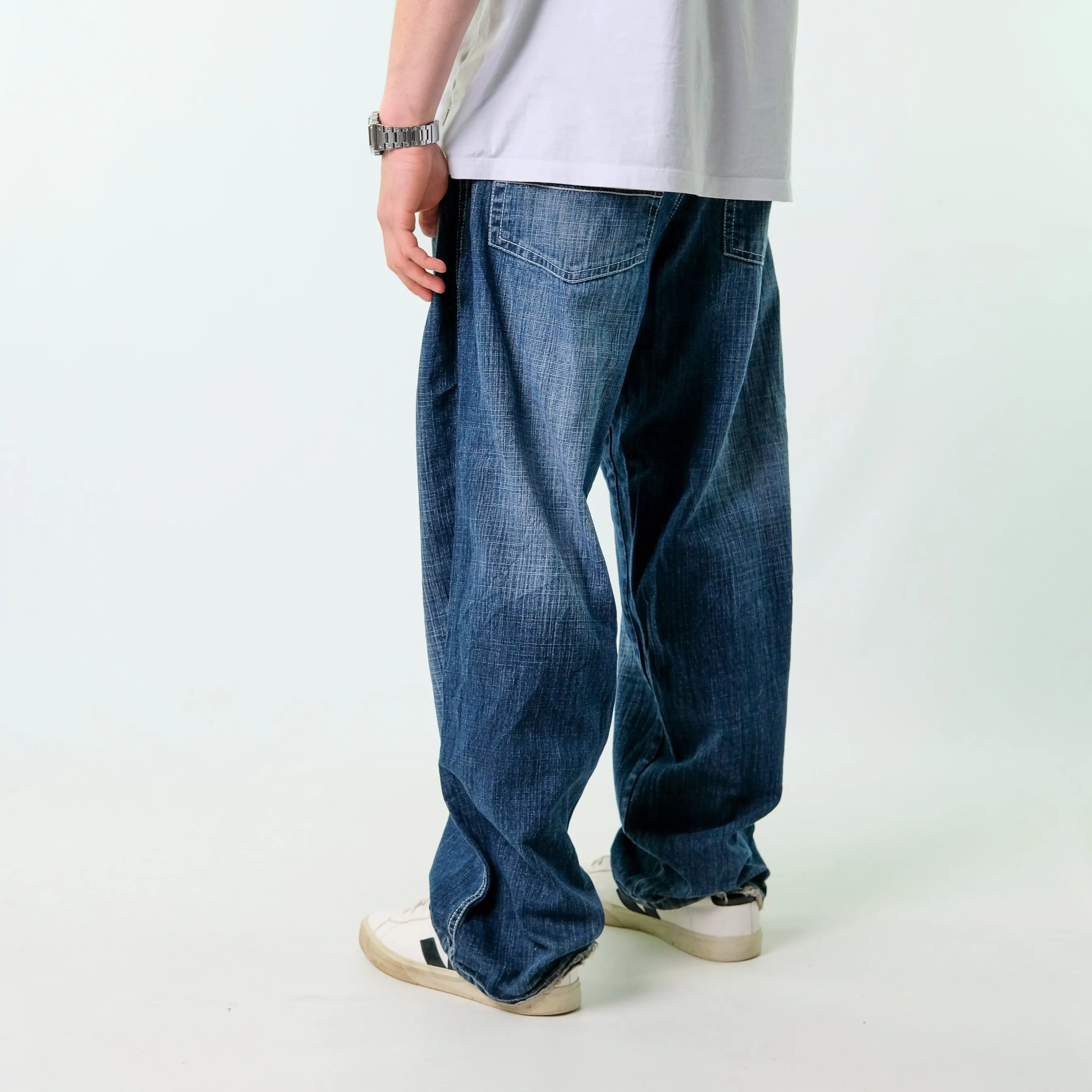 Blue y2ks Southpole Denim Hip Hop Jeans Baggy Pants (38x32)