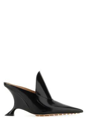 Bottega Veneta Black Leather Rocket Mules