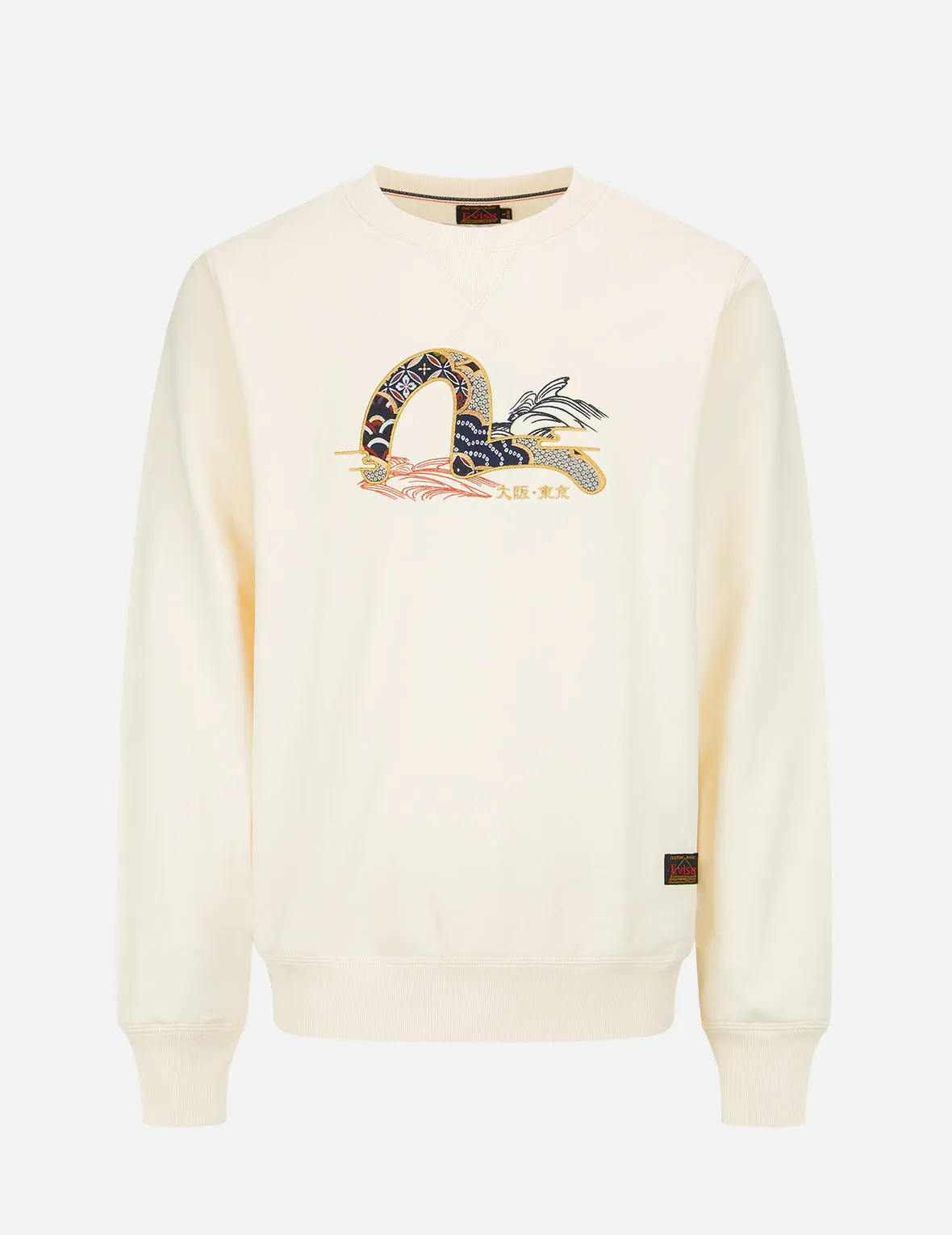 Brocade Seagull Appliqué Sweatshirt