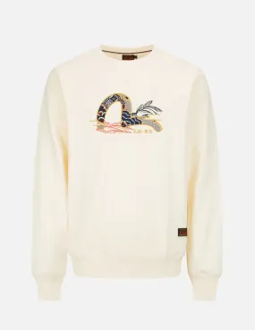 Brocade Seagull Appliqué Sweatshirt