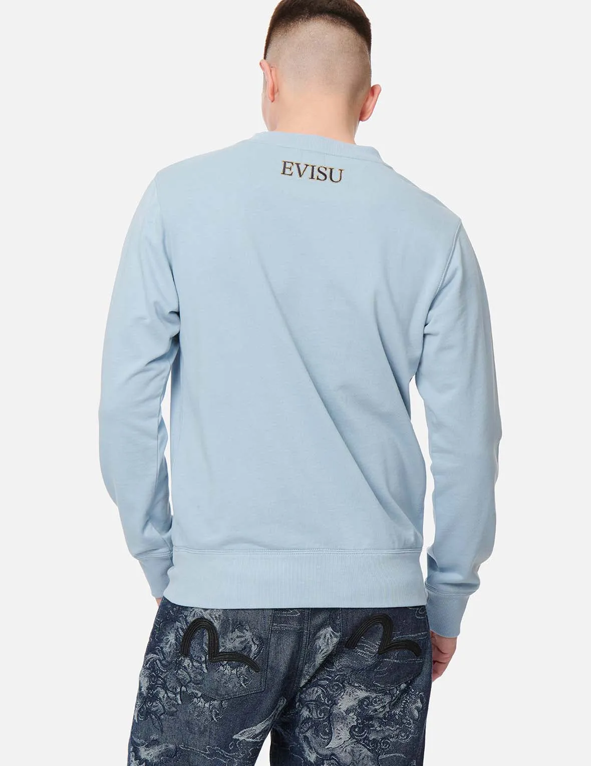 Brocade Seagull Appliqué Sweatshirt