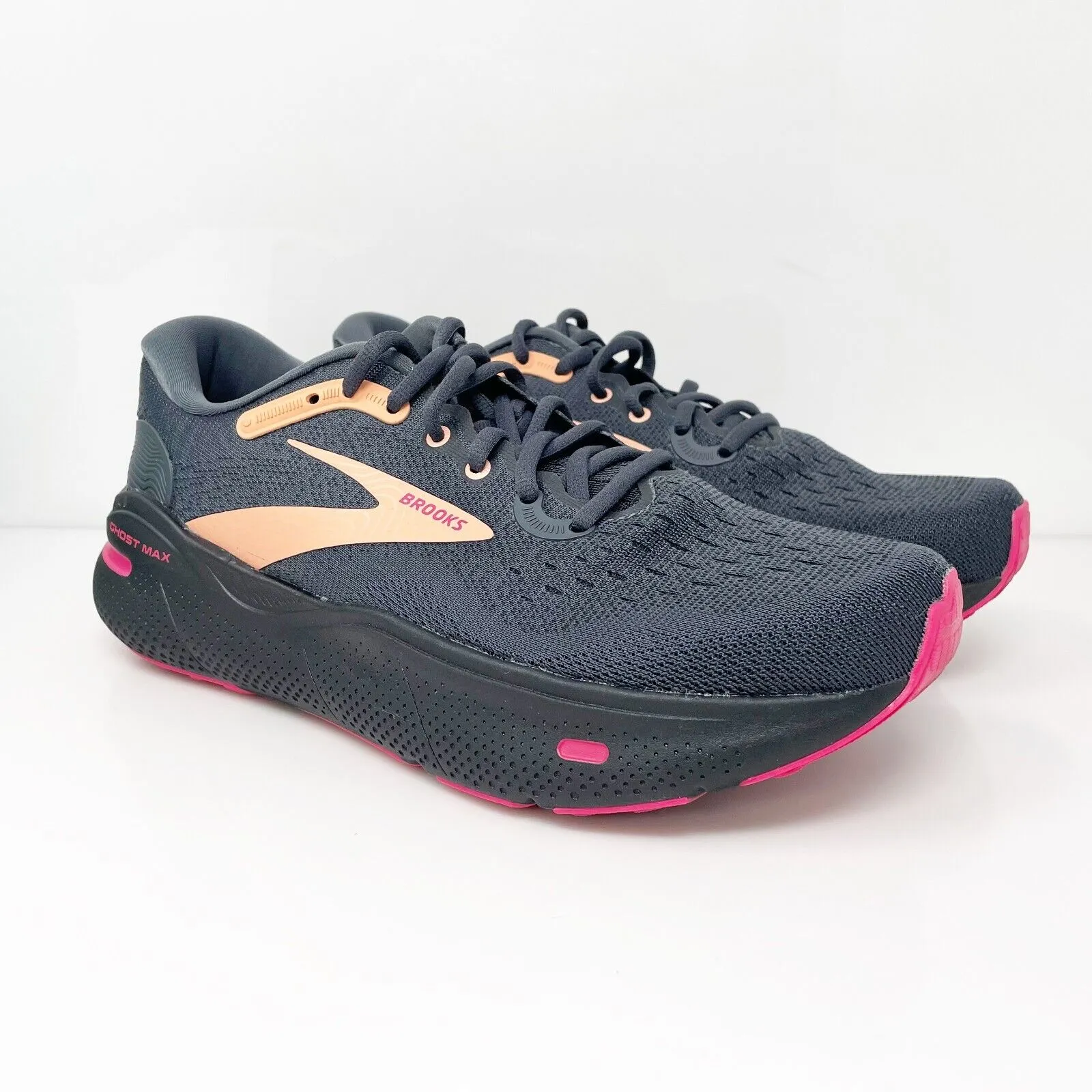 Brooks Womens Ghost Max 1203951B049 Black Running Shoes Sneakers Size 9 B