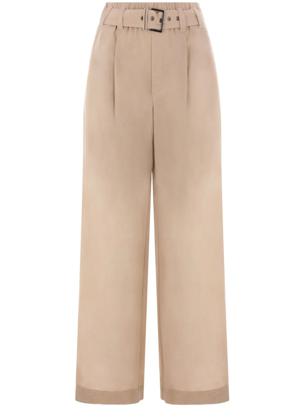 Brunello Cucinelli Cotton Wide Leg Trousers