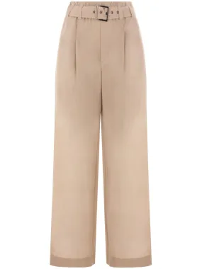 Brunello Cucinelli Cotton Wide Leg Trousers