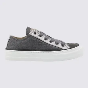 Brunello Cucinelli Grey Wool Sneakers