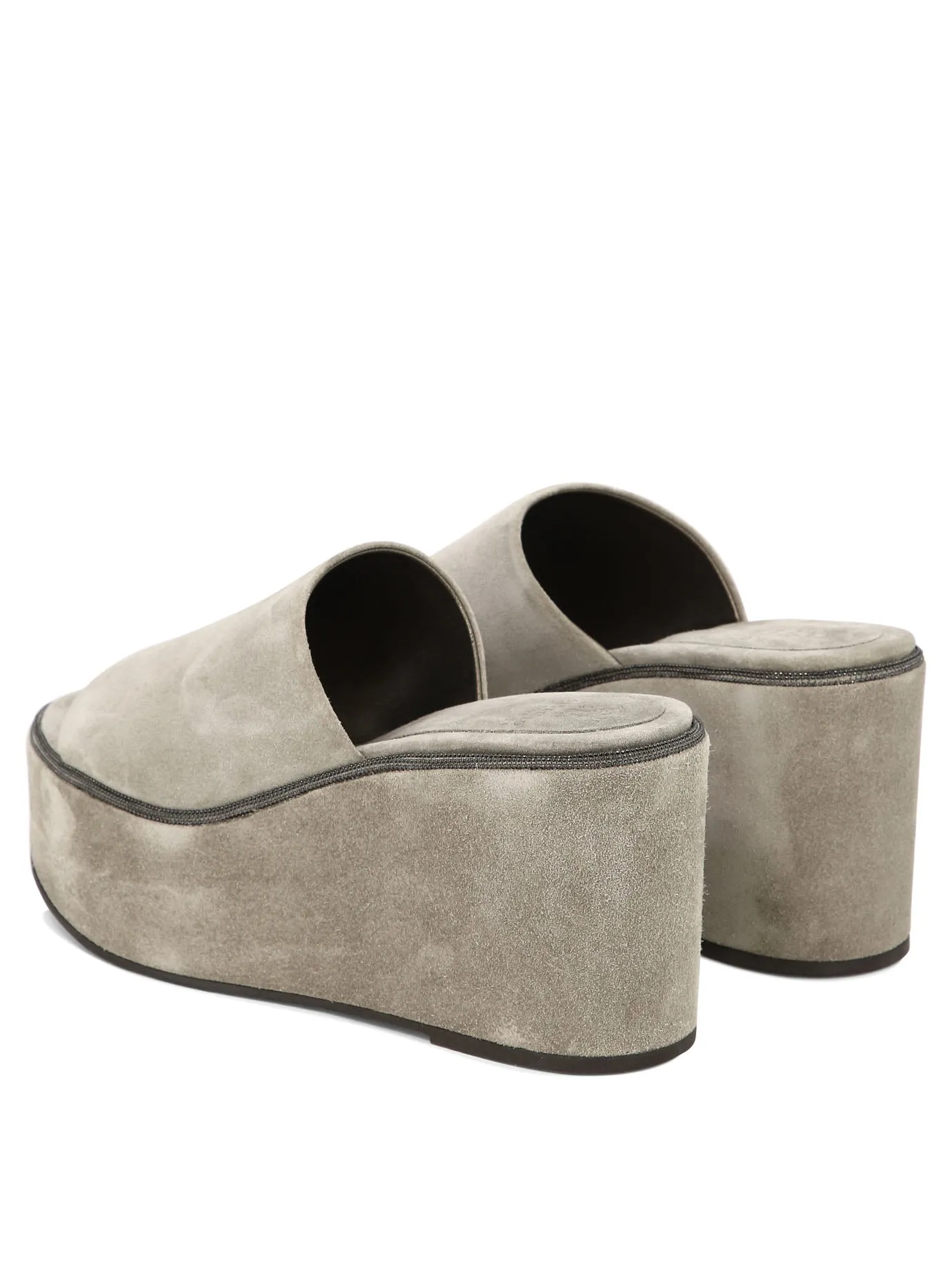 Luxurious Welt Suede Wedges by BRUNELLO CUCINELLI