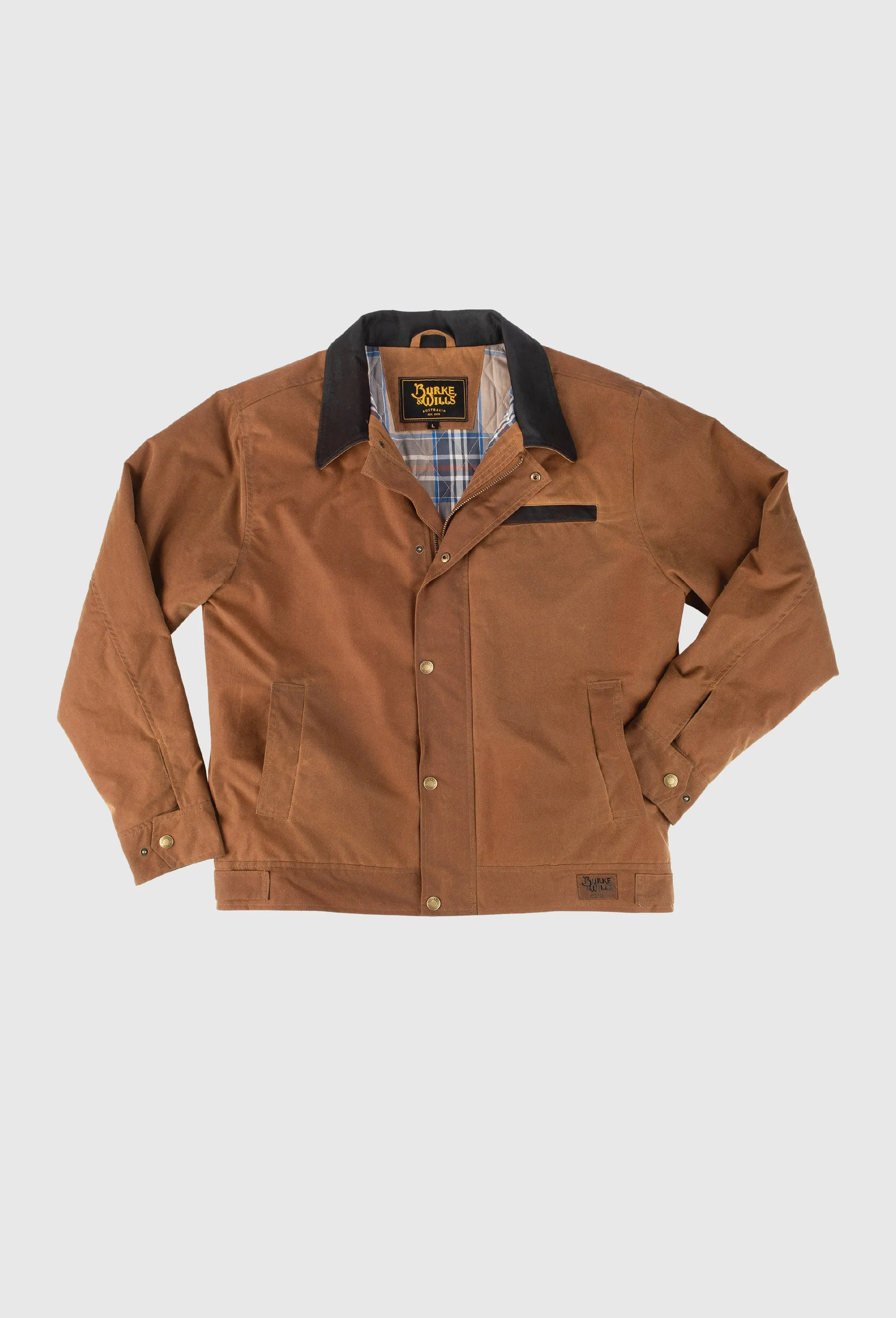 BURKE & WILLS MENS SWAN HILL BOMBER JACKET (DARK CAMEL)