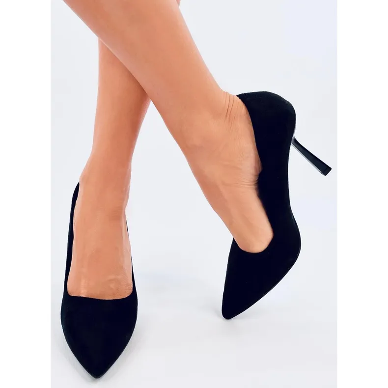 Camerin Black women's suede heels