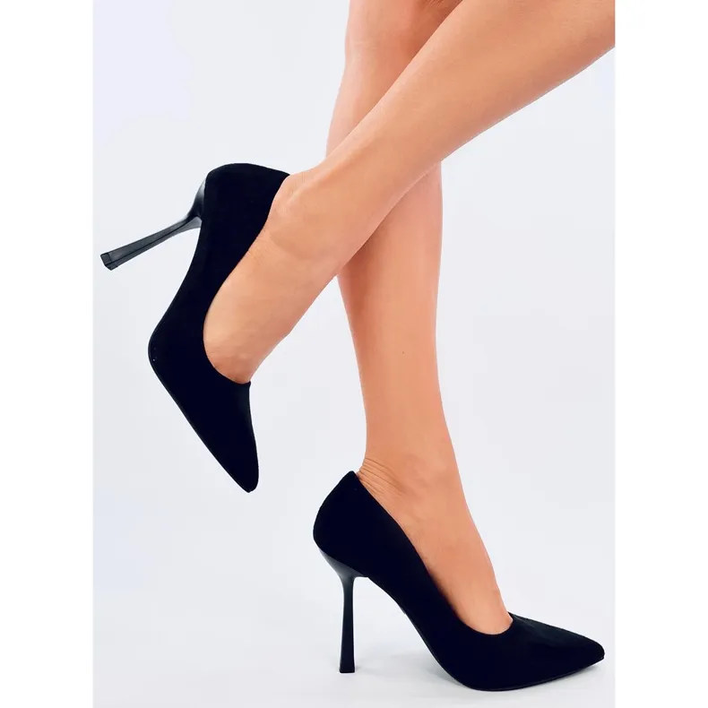 Camerin Black women's suede heels