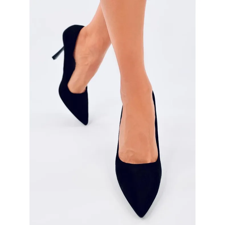 Camerin Black women's suede heels