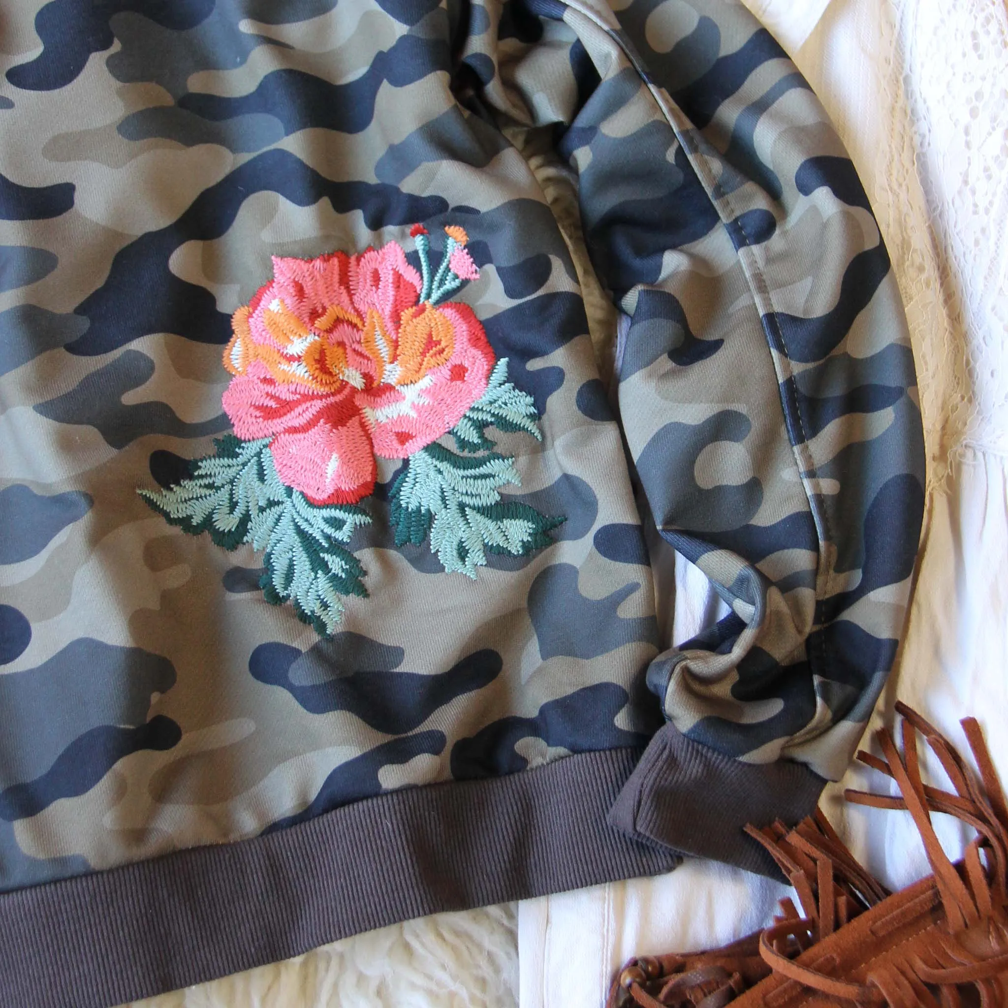 Camo Rose Sweatshirt