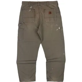 Carhartt Paint Splattered Workwear Trousers Brown