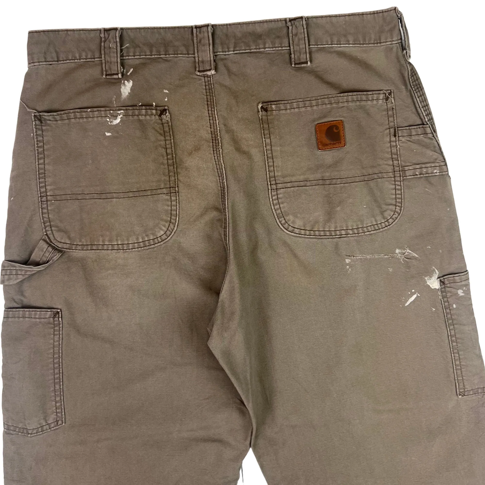 Carhartt Paint Splattered Workwear Trousers Brown