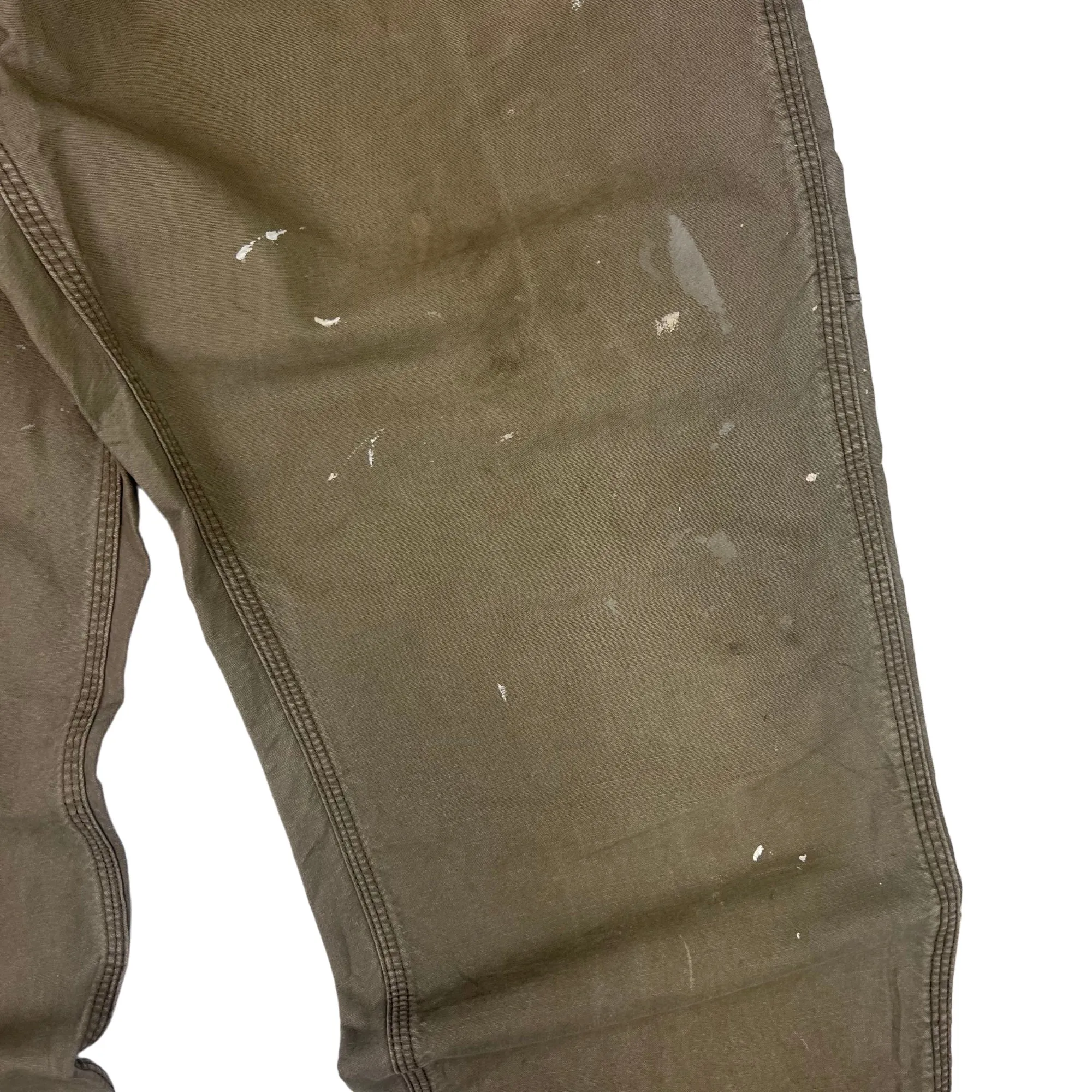 Carhartt Paint Splattered Workwear Trousers Brown