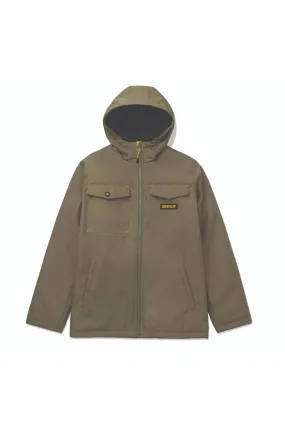 CAT Men's Heavyweight Insulated Hooded Work Jacket (Dusty Olive) - Shop Now