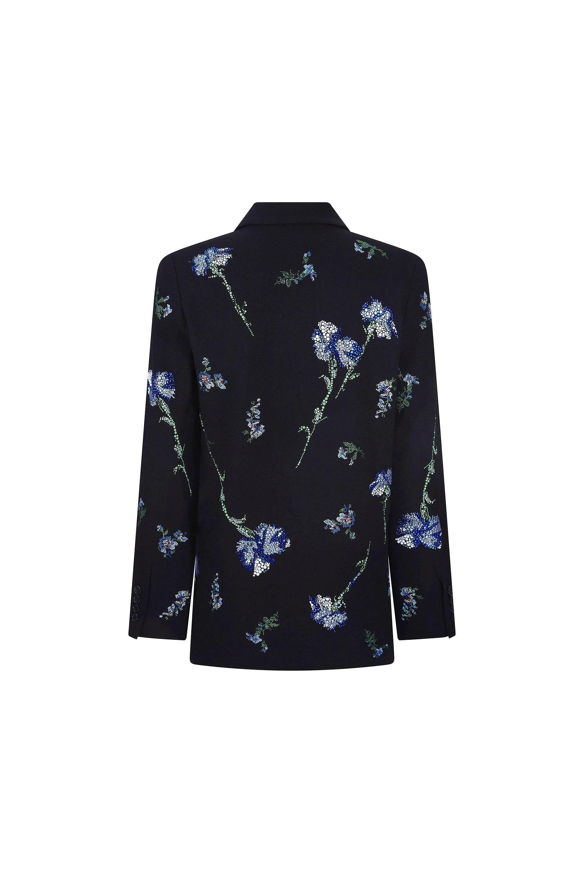 'CECIL BEATON BLUE CARNATION' DOUBLE BREASTED JACKET