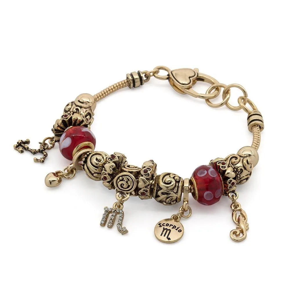 Scorpio Zodiac Charm Bracelet 