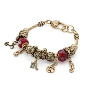 Scorpio Zodiac Charm Bracelet 