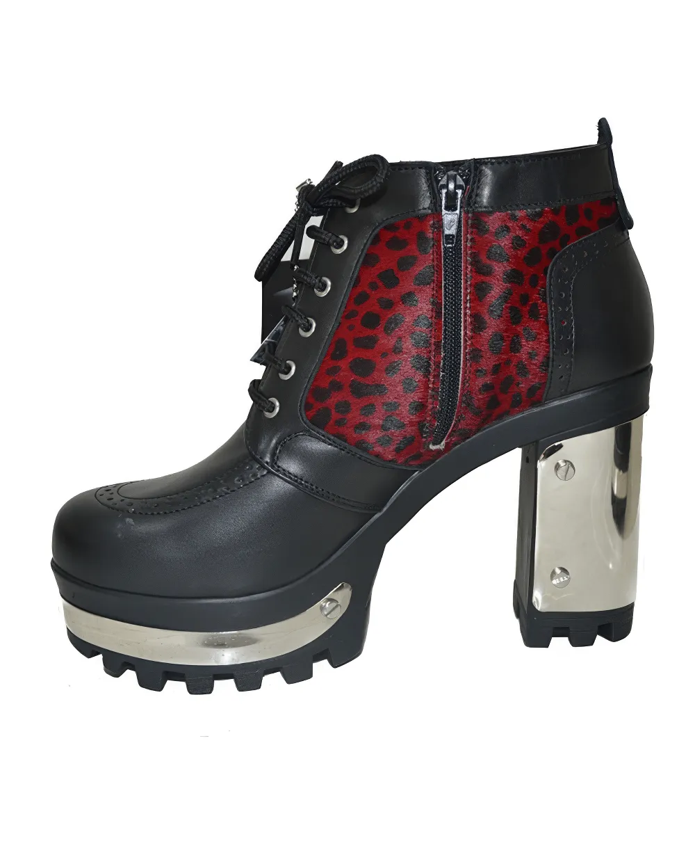 Punk Booties with Metal Details on Platforms