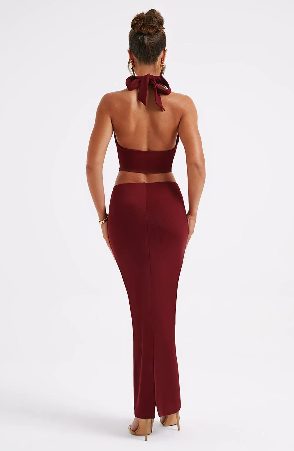 Maxi Skirt in Burgundy - Chrishelle