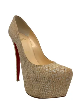 Christian Louboutin Cork Daffodile 160 Platform Pumps 7.5