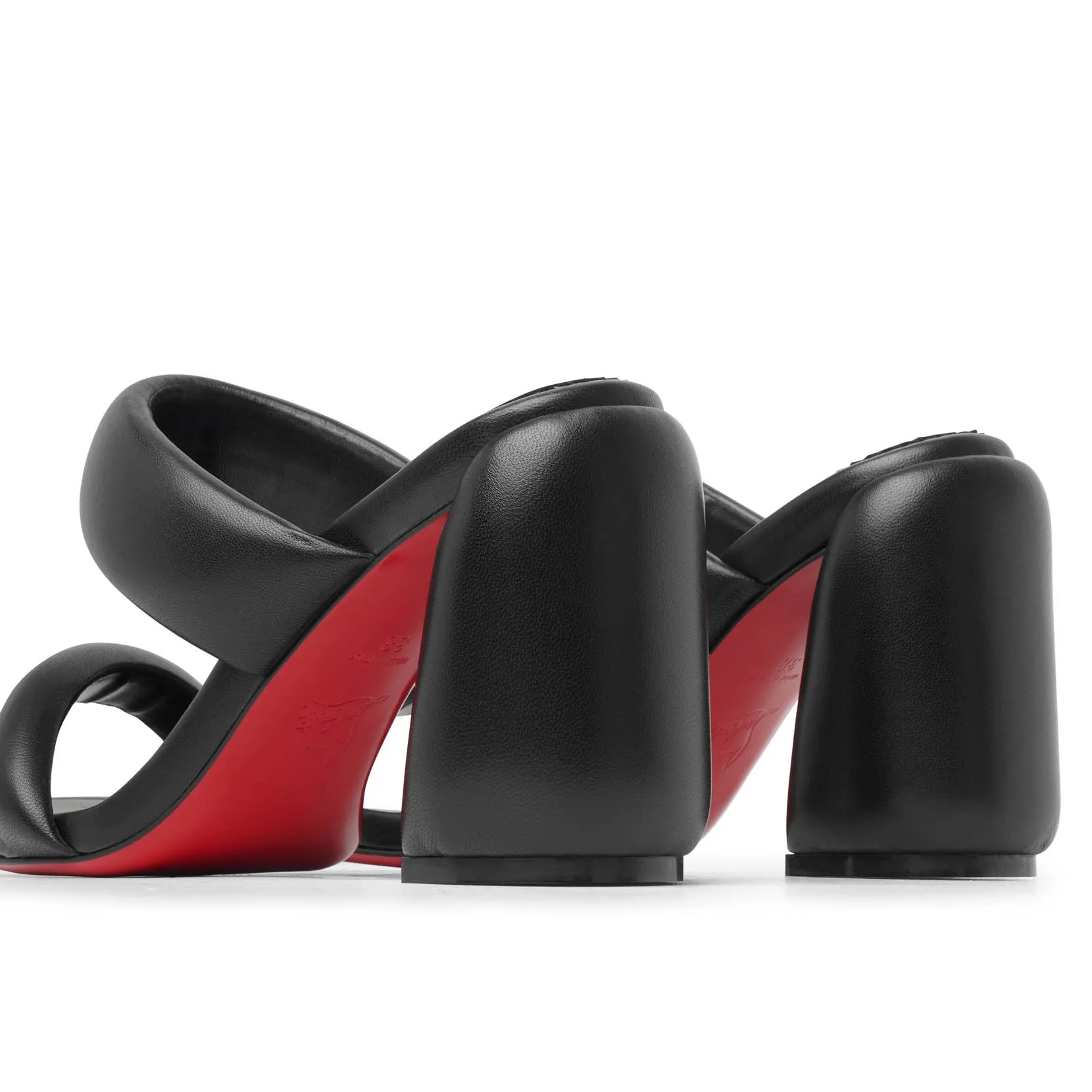 Christian Louboutin Inflama Sab 85 black leather mules