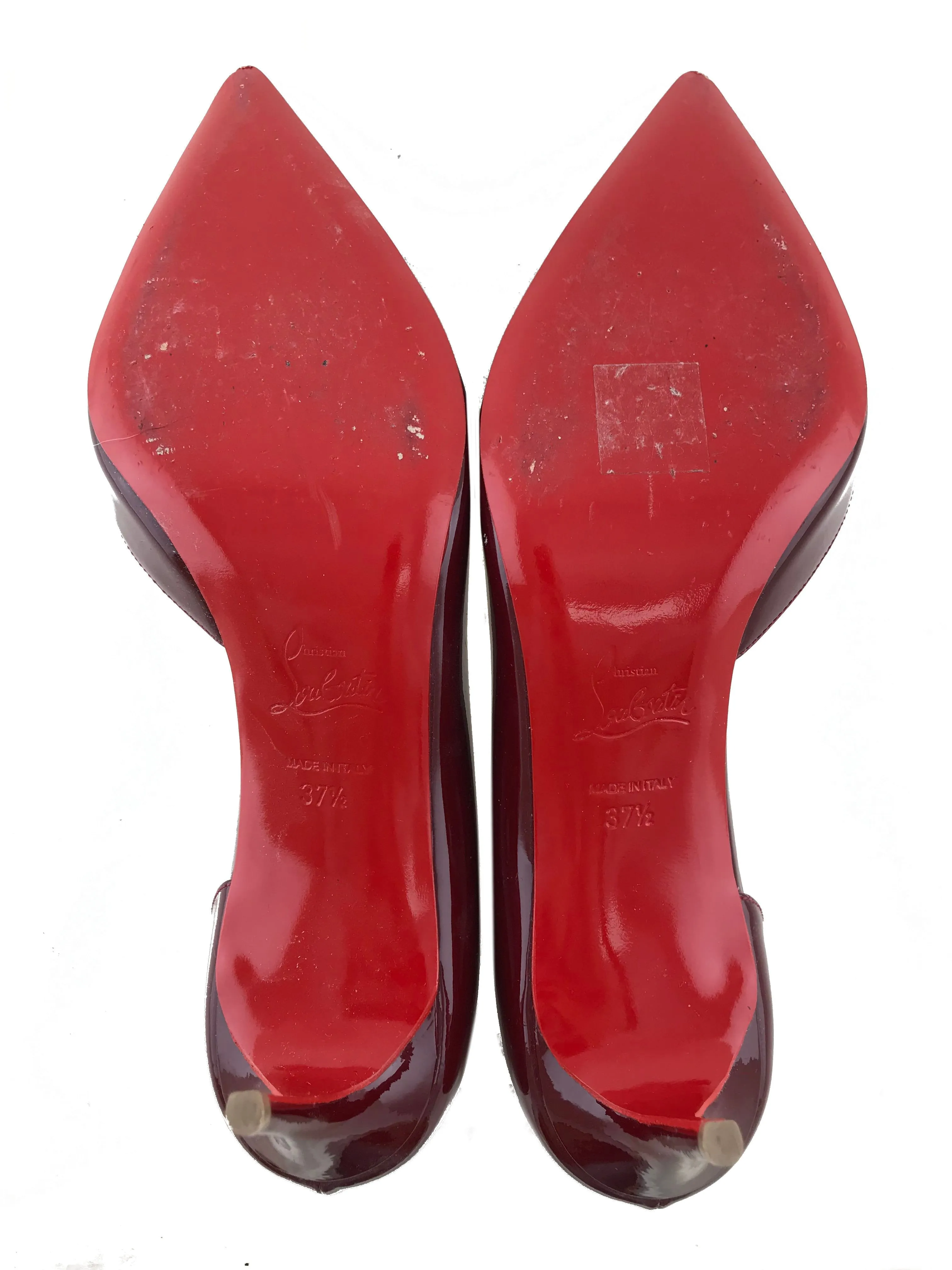 Christian Louboutin Iriza Patent Leather Half D'Orsay Pumps 7.5