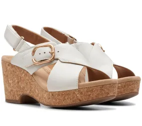 Giselle Dove Leather Wedges by Clarks Collection