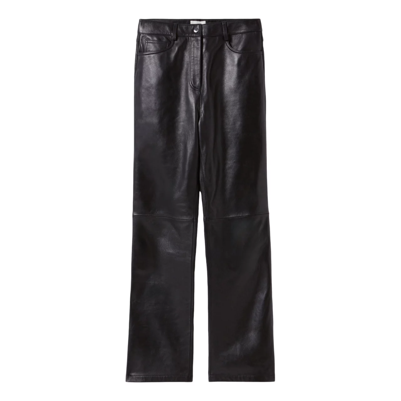 CLAUDIE PIERLOT Straight-Leg Leather Trousers - Black