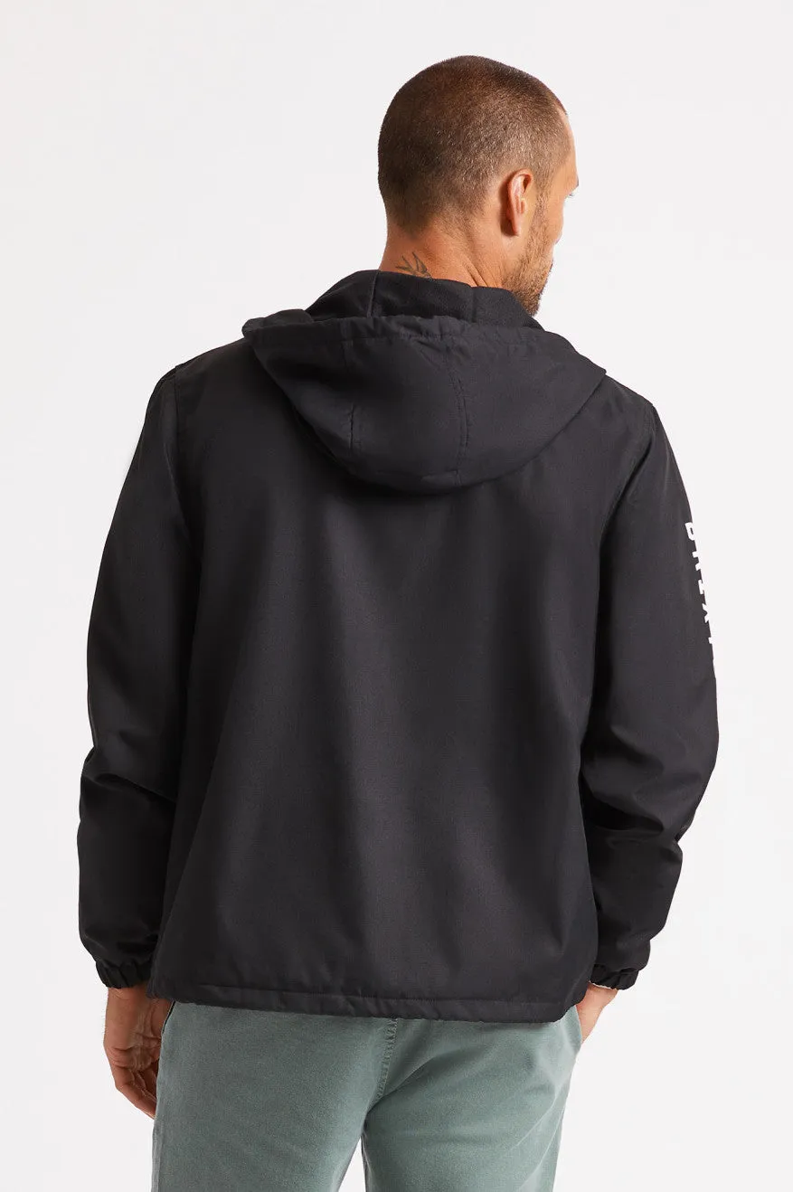 Claxton Oath Zip Hood Jacket - Black/White