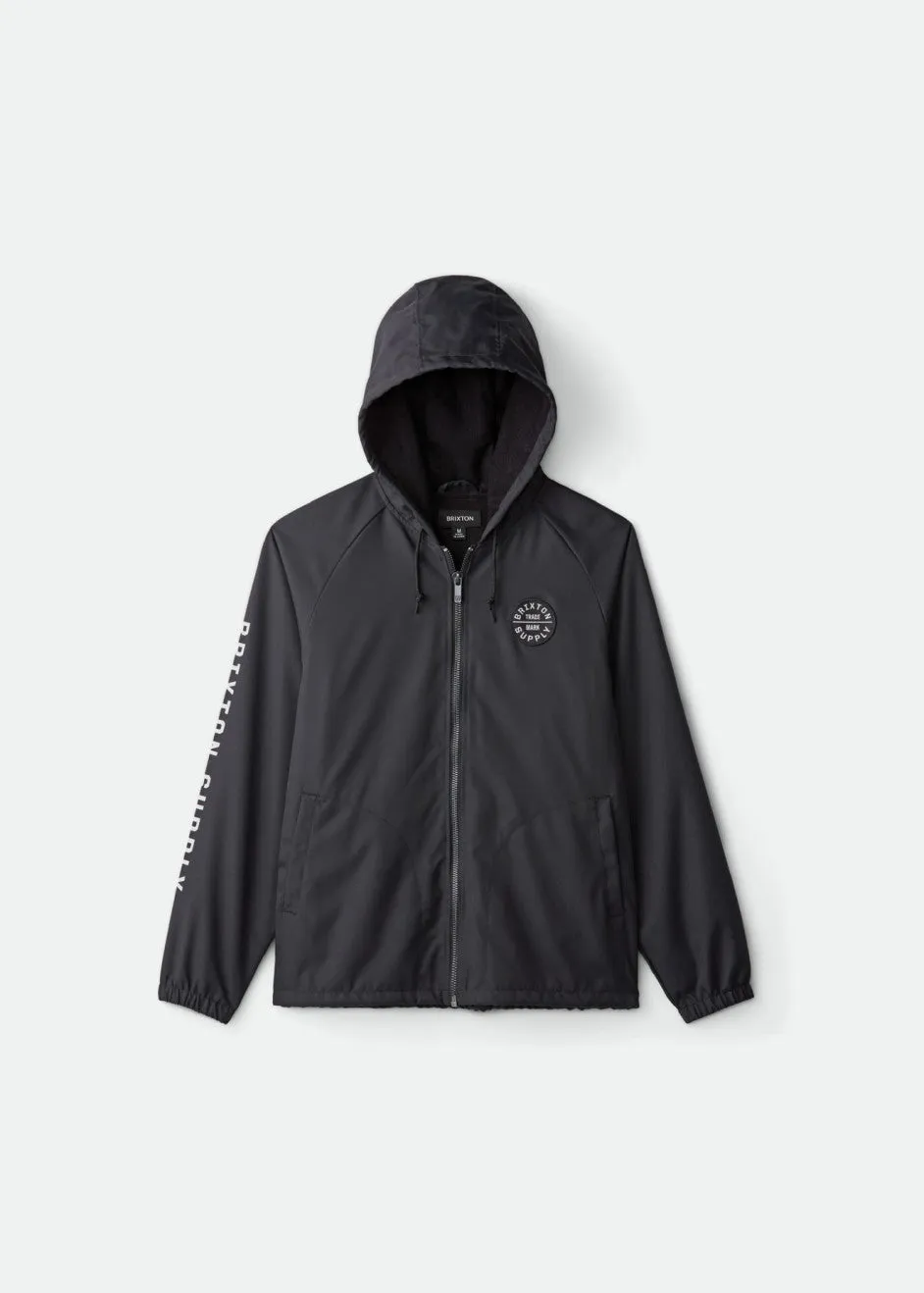 Claxton Oath Zip Hood Jacket - Black/White