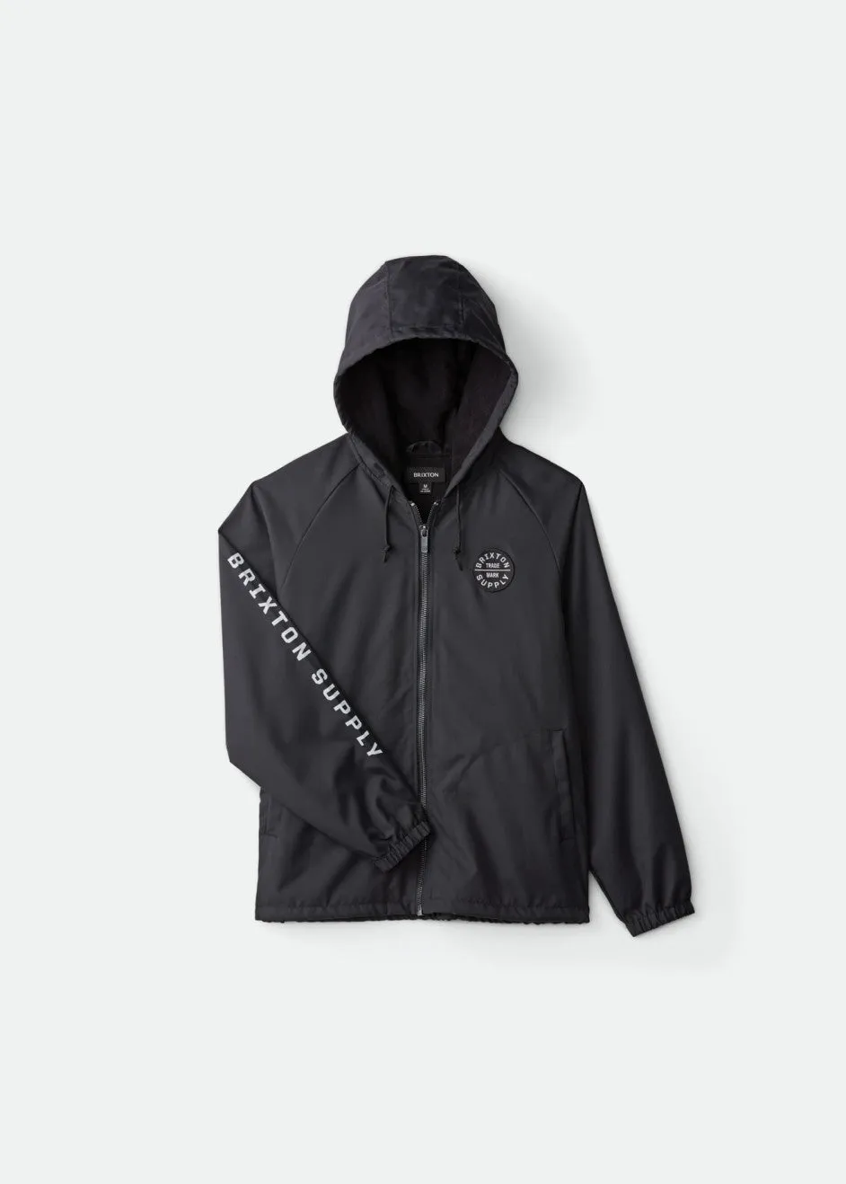 Claxton Oath Zip Hood Jacket - Black/White