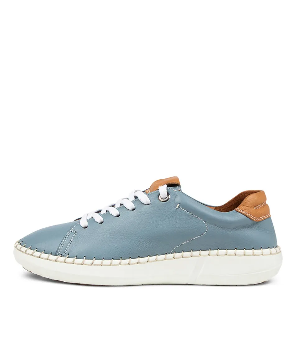 COLORADO Peel Blue Tan Leather Sneakers