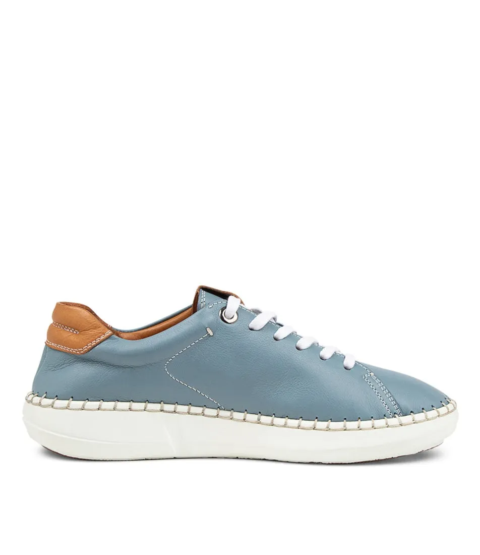 COLORADO Peel Blue Tan Leather Sneakers