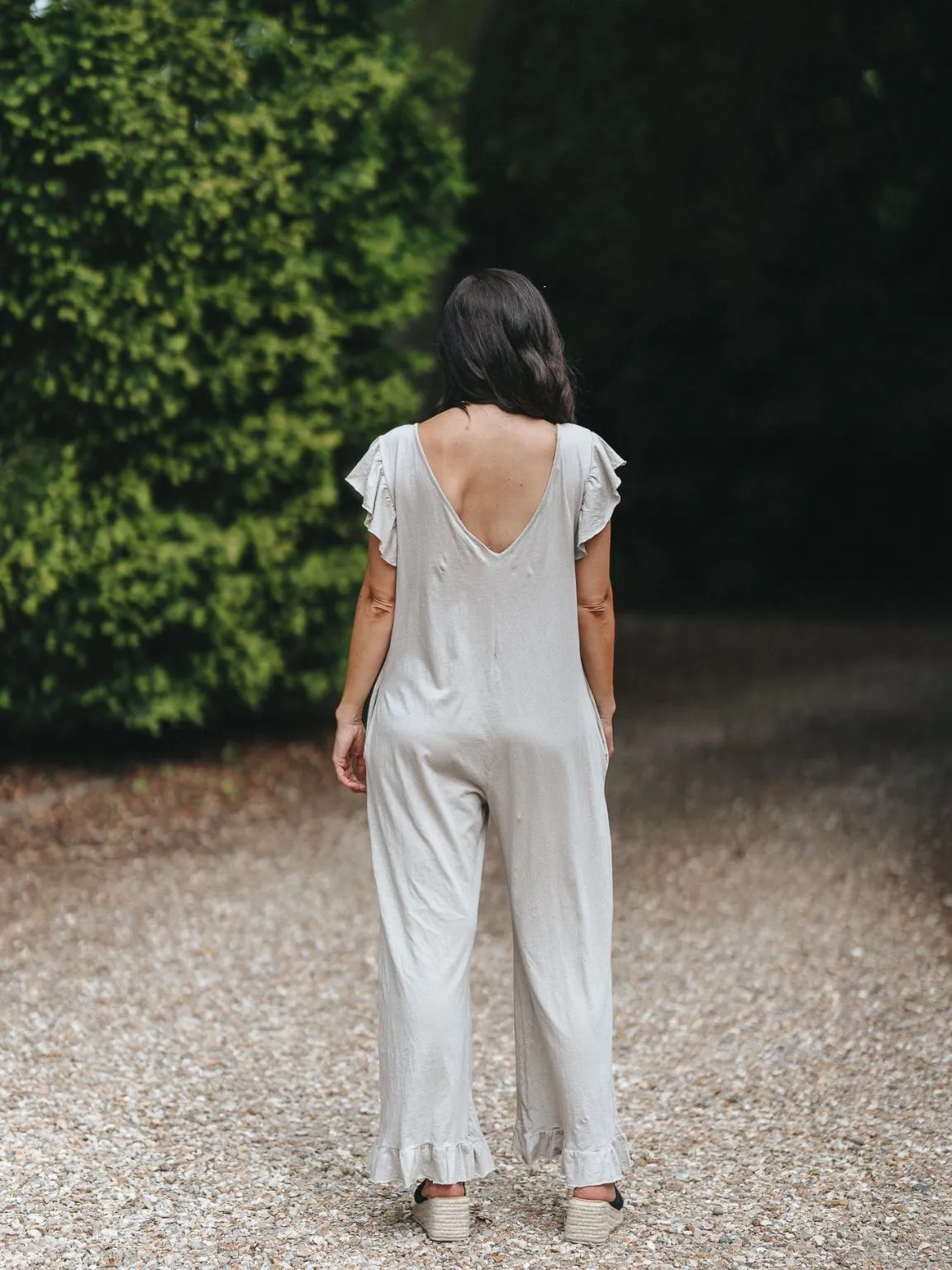 Gloria Cotton Frill Jumpsuit