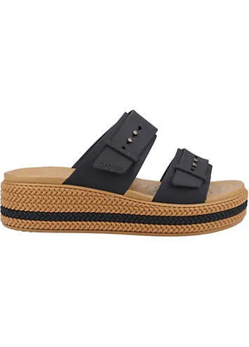 Black Brookly Buckle Low Wedges at Kaleidoscope