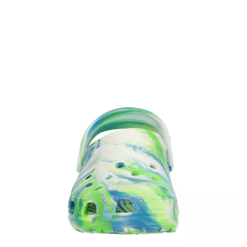 CROCS  BOYS LITTLE-BIG KID CLASSIC GLOW MARBLED CLOG